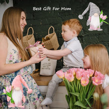 Load image into Gallery viewer, Volsha Mothers Day Gnome Gift Grey Faceless Doll Plush Elf Dwarf Doll Craft Gift with Bouquet for Mum Home Valentine&#39;s Day Toy, Mothers Day
