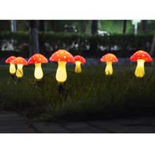 Load image into Gallery viewer, Homeleo 8 Pack Red Mushroom Solar Lights for Outdoor Garden Decor, Waterproof Solar Powered Fairy Ornaments for Yard Fence Lawn Pathway Landscape Lighting Thanksgiving Halloween Christmas Decorations
