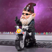 Load image into Gallery viewer, Lievevt Garden Gnome Statue Naughty Gnome Motorcycle Statue Axle Grease The Biker Christmas Decoration Ornaments For Lawn Patio Yard Indoor Outdoor Holiday Home Office
