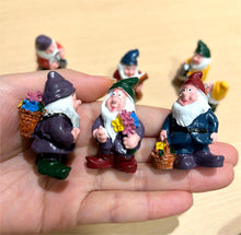 Load image into Gallery viewer, Mini Gnomes Set of 7 - Fairy Garden Accessories, Tiny Gnome Figurines for Miniature Fairy Garden Decor, Plant Pot Decorations
