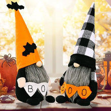 Load image into Gallery viewer, Halloween Decoration Gnomes,2PCS Gonk Gnome-Halloween Gnome Bat Plush Handmade Swedish Tomte Scandinavian Ornaments for Home Ornament Halloween Ghost Toy Window Shelf Desk Decor Pumpkin Bat Spider Hat
