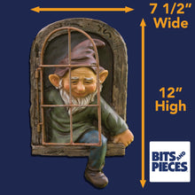 Load image into Gallery viewer, Bits and Pieces - Gnome From The Window Tree Decoration - Garden Decoration - Tree Face - Sculpture
