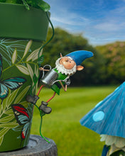 Load image into Gallery viewer, Olive &amp; Sage Pair of 2 Hanging Miniature Fairy Garden Gnome Pot Hanger Ornaments
