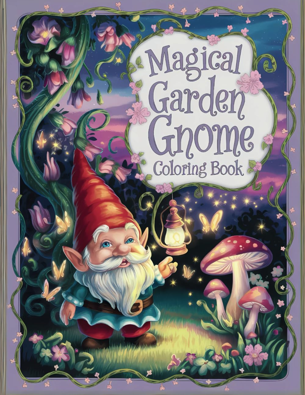 Magical Garden Gnome Coloring Book: Step Into a Mystical Adventure with 58 Beautiful Coloring Pages.