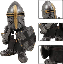 Load image into Gallery viewer, Knight Gnomes Guard Garden Statues 2021 Christmas Guardians Gnomes, Renaissance Medieval Cross Templar Crusader Figurine, Armor Miniature European Knights Sculpture for Yard Lawn Art Decor (8 pcs)
