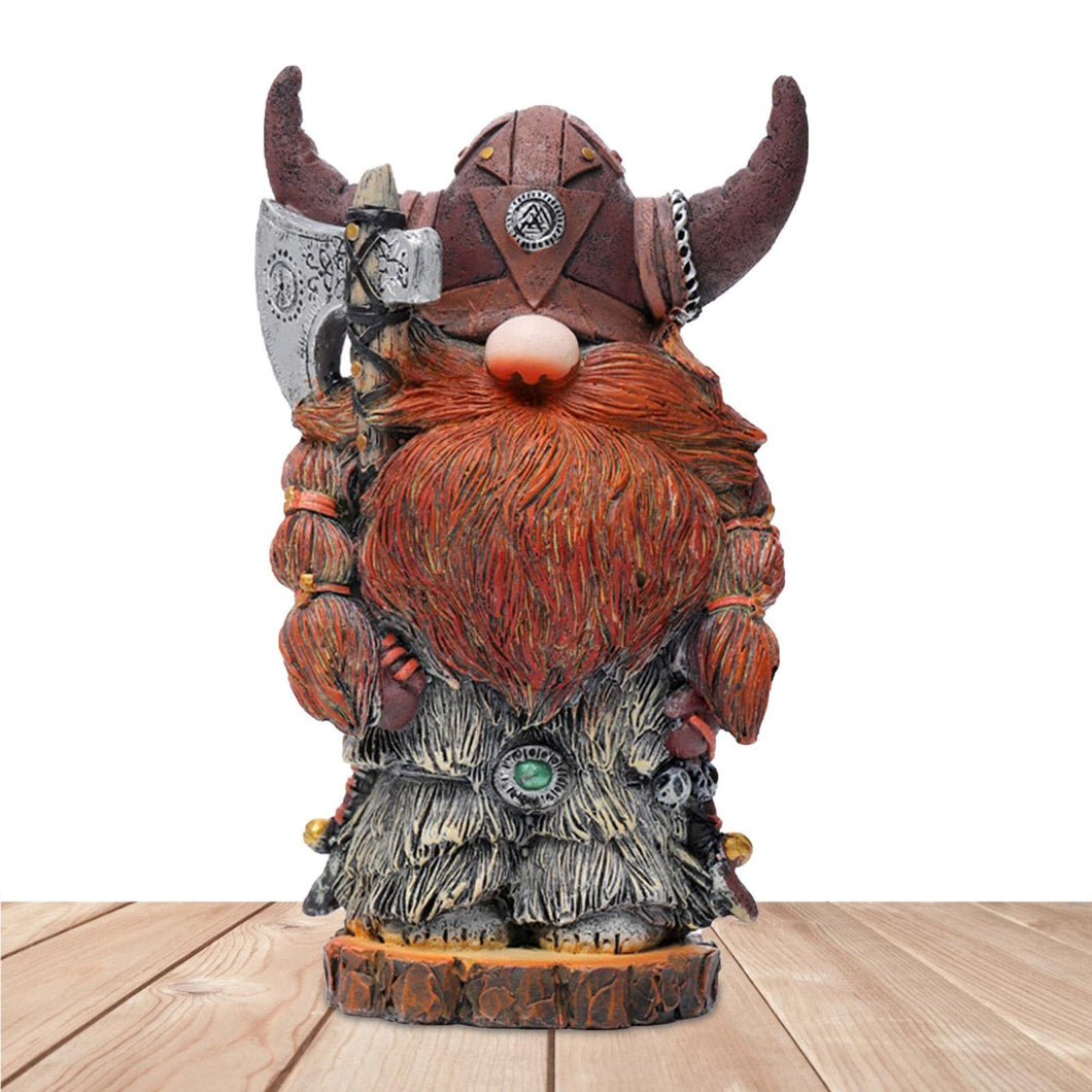 Voiakiu Garden Statue - Victor Axe Warrior Dwarf GNOME Outdoor Garden Decoration Viking Axe Warrior Sculpture Ornaments