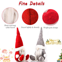 Load image into Gallery viewer, Leipple Gnome Christmas Ornaments - Christmas Gonk Decoration Handmade Swedish Tomte Gnomes Plush Scandinavian Santa Elf Table Ornaments (short legs)
