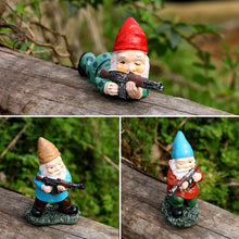 Load image into Gallery viewer, PERFECTOP 3Pcs Military Soldier Garden Gnomes with Guns AK47, Funny Army War Combat Defender Gnome Statue Figurines, Indoor Outdoor Patio Yard Lawn Desktop Ornament Decor,Valentine&#39;s Day Men Gift
