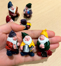 Load image into Gallery viewer, Mini Gnomes Set of 7 - Fairy Garden Accessories, Tiny Gnome Figurines for Miniature Fairy Garden Decor, Plant Pot Decorations
