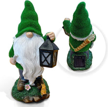 Load image into Gallery viewer, THE ENCHANTED GARDEN Gnome Ranger Statue Outdoor Resin Figurine Outdoor Solar Powered LED Lights for Patio Lawn Yard Décor
