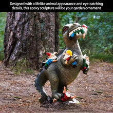 Load image into Gallery viewer, Jetcloud Garden Gnome Ornaments Dinosaur Eating Gnomes Outdoor Decor Funny Gnomes Sculpture Resin Figurine for Patio Decor Garden Art Resin Statue
