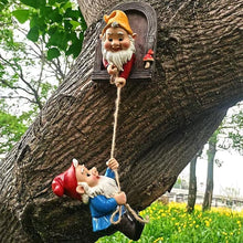 Load image into Gallery viewer, DDLUZQual Funny Garden Gnome,Climbing Gnome Tree Hugger Decor Tree Sculpture Garden Decoration Elf Out The Door Tree Hugger Garden Yard Decorations Resin Garden Statue Outdoor Decor

