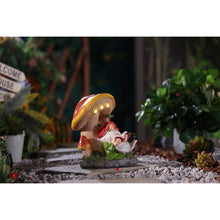 Load image into Gallery viewer, EKQ Garden Gnomes Statues Outdoor Decor Outside Yard Art Mushroom Solar Light Funny Gnome Figurine for Yard Patio Gifts for Mom Women (Multicolor)
