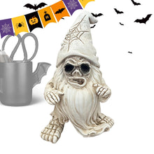 Load image into Gallery viewer, Skeleton Gnome Decor, Skull Dwarf Sculpture, Spooky Resin Statue, Retro Gothic Design, Weatherproof Outdoor Ornament, Creepy Horror Accent For Garden, Yard, Haunted House Display
