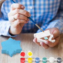 Load image into Gallery viewer, Simgoing 24 Sets Winter Ceramic Painting Kit Include 24 Unpainted Ceramics with Acrylic Paints Paintbrushes Palettes Magnets DIY Ceramic Figurines Gnome Snowflake Snowman Ready to Paint Ceramics Set
