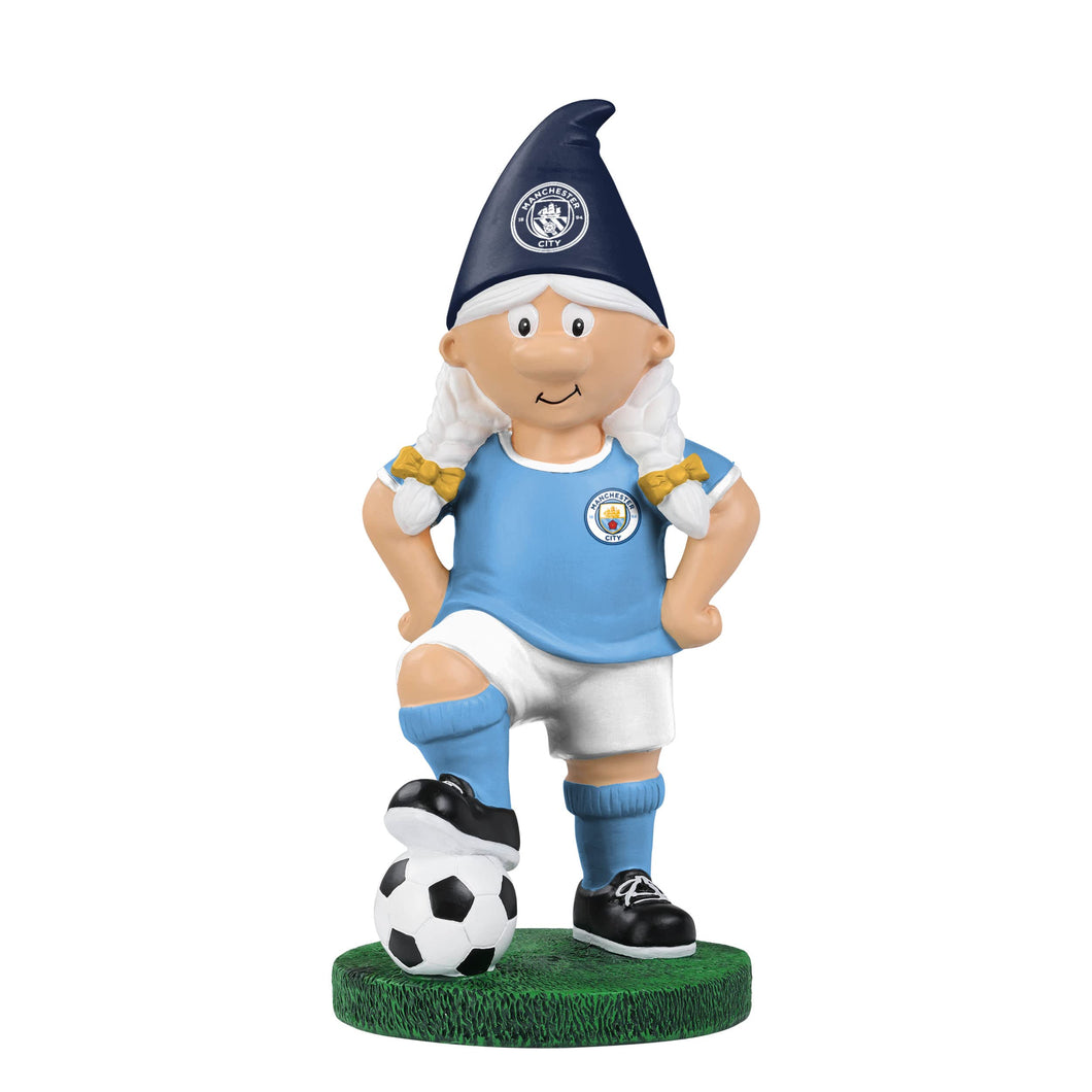 FOCO Officially Licenced Manchester City FC Female Football Garden Gnome