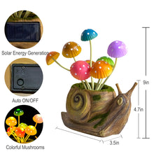 Load image into Gallery viewer, Solar Lights Outdoor Fairy Garden Accessories, Snail Statues Garden Decor for Outside, Easter Gifts Yard Decorations Patio Lawn Porch Balcony, Unique Housewarming Gifts for Women Mom Grandma
