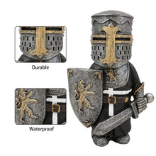 Load image into Gallery viewer, Knight Gnomes Guard Garden Gnome Ornaments Outdoor Medieval Crusader Knight Suit Statue Waterproof Resin Ornament for Yard Lawn Garden Decorations (F)
