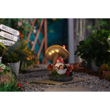 Load image into Gallery viewer, EKQ Garden Gnomes Statues Outdoor Decor Outside Yard Art Mushroom Solar Light Funny Gnome Figurine for Yard Patio Gifts for Mom Women (Multicolor)
