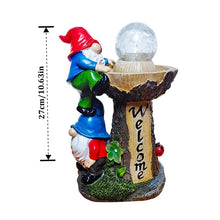 Load image into Gallery viewer, Gnome Solar Lights Outdoor Garden,Garden Gnomes Solar Light Garden Gnome Statue for Home Yard Porch Decor
