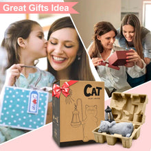 Load image into Gallery viewer, Solar Cat Statue Garden Ornament with Lantern - Weatherproof Outdoor Grey Figurine for Patio, Balcony, Fairy Gardens | 19.5cm Unique Gift for Women/Men/Mum (Birthday, Christmas)
