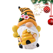 Load image into Gallery viewer, Ungtyb Bee Gnome Statue, Garden Bee Gnome, Resin Gnome Sculpture, Extravagant Bee Gnome Figurine, Perfect for Garden and Patio Decor (1 Piece)
