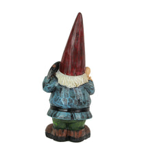Load image into Gallery viewer, 12 Inch High Angry Garden Gnome Holding Pick Axe Decorative Yard Statue - Rude Hand Gesture Indoor/Outdoor Hand-Painted Grumpy Garden Patio or Porch Decor
