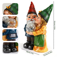 Load image into Gallery viewer, MIBUNG Garden Gnome Couple in Love Carrying Magic Orb with Multicolor Changing Solar Lights, Romantic Gnome Lovers Statue Figurine Outdoor Patio Yard Lawn Home Decor, Wedding Christmas Ornament Gifts
