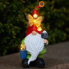 Load image into Gallery viewer, Arecyuer Gnomes Garden Statues Decor, Solar Waterproof Large Gnome with LED Lights Funny Garden Sculptures Outdoor Patio Yard Decorations Lawn Ornaments Gifts for Women Mom
