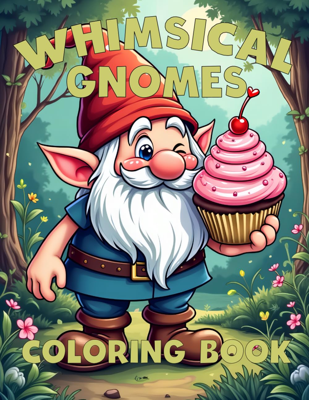 Whimsical Gnomes Coloring Book