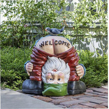 Load image into Gallery viewer, Welcome Garden Gnomes Ornaments-Garden Gnome Statue,Funny Waterproof Resin Dwarf Craft for Lawn Ornaments, Indoor or Outdoor Decorations
