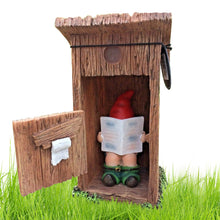 Load image into Gallery viewer, Funny Gnomes Statue, Outdoor Garden Gnomes Inappropriate Naughty Resin Gnome Statue Reading Newspaper in Toilet Funny Gnome Desk Ornaments for Indoor Outdoor Lawn Yard Decor
