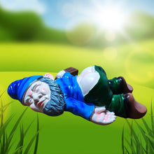 Load image into Gallery viewer, Wetufin - 9.5 * 6.0 inch Drunk Gnome Garden Drunk Gnomes inch Funny Drunk Statues Creative Dwarf Decor Resin Sculpture Decorations Novelty Gift for Desk Indoor Outdoor Yard Patio Lawn
