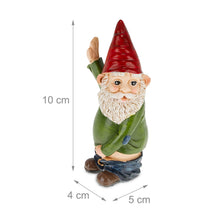 Load image into Gallery viewer, Relaxdays Peeing Gnome, Rude Figurine, Weatherproof, Frost Resistant, Garden Statue, Polyresin, Multicoloured, 10 x 5 x 4 cm
