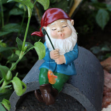 Load image into Gallery viewer, Fishing Gnome For Pond | Fishing Dwarf Statue | Funny Garden Fishing Figurine | Fishing Sitter Statue | Outdoor Decorations For Yard Lawn Pond Pool Riverside Decoration
