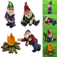 Load image into Gallery viewer, EJWCIG Funny Garden Gnomes Statues Drunk Peeing Naughty Inappropriate Yard Lawn Gnomes Outdoor Decorations Patio Decor (Bonfire)
