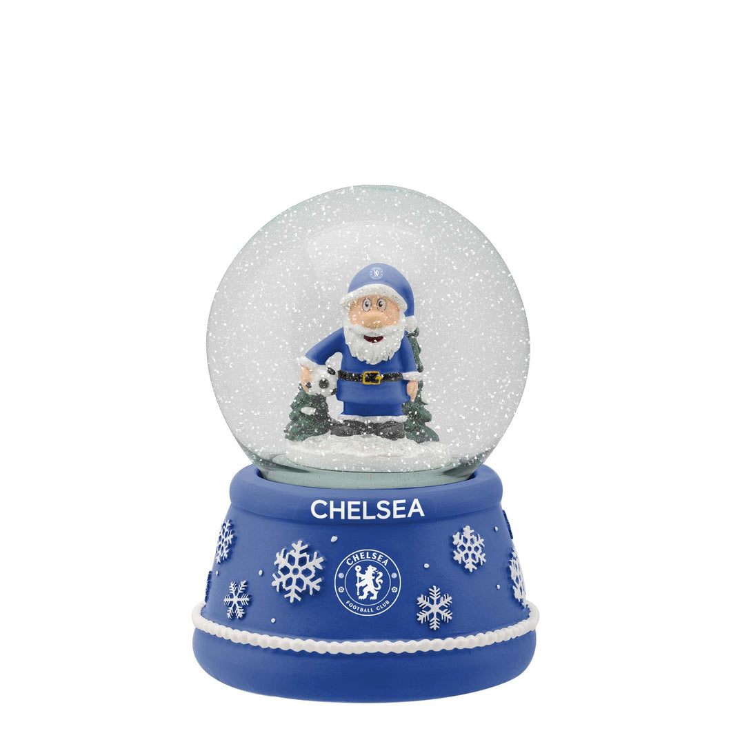 FOCO Premier League Football Chelsea Fan Christmas Santa Snow Globe