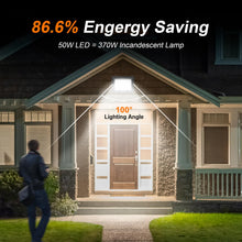 Load image into Gallery viewer, GRIFEMA 50W LED Floodlight Outdoor, 5500LM, 6500K Cool White, IP66 Waterproof, Adjustable 180° Bracket, Security Lighting for Garden, Garage, Yard
