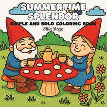 Load image into Gallery viewer, Summertime Splendor: A Simple and Bold Coloring Book with Garden Gnomes

