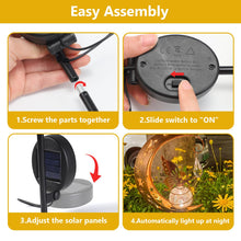Load image into Gallery viewer, ORHOMELIFE Moon Solar Lights for Outdoor Garden Decoration Patio Decoration Metal Moon Solar LED Glass Ball Garden Light Waterproof Path Light with Sun Catcher Crystal Solar Lights for Outdoor Ball
