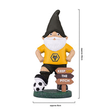 Load image into Gallery viewer, FOCO Officially Licensed Wolverhampton Wanderers FC Keep Off The Pitch Football Garden Gnome
