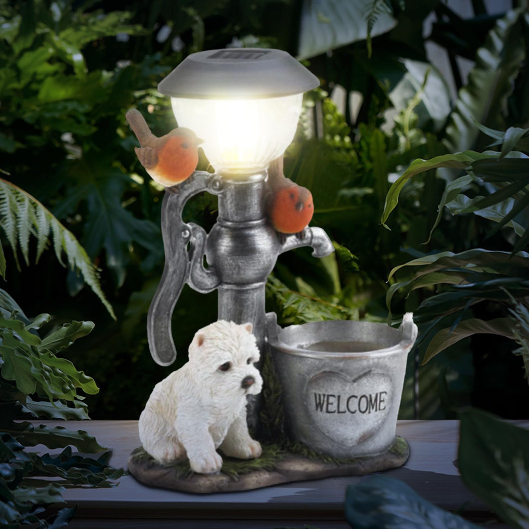 Garden Solar Lights Animal Climbing Garden Statue,Garden Statue Ornament Light,Outdoor Waterproof Resin Figurines Solar Lights for Patio Lawn Yard Porch Pond Deck,Solar Statue,Garden Gifts(02)