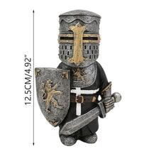 Load image into Gallery viewer, Knight Gnomes Guard Garden Gnome Ornaments Outdoor Medieval Crusader Knight Suit Statue Waterproof Resin Ornament for Yard Lawn Garden Decorations (F)
