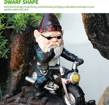 Load image into Gallery viewer, Biker Gnomes Garden Ornaments 13 cm Funny Gnome Riding Motorcycle Outdoor Statues Resin Garden Gnomes Figurines for Patio Lawn Yard Art Decoration
