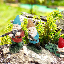 Load image into Gallery viewer, PERFECTOP 3Pcs Military Soldier Garden Gnomes with Guns AK47, Funny Army War Combat Defender Gnome Statue Figurines, Indoor Outdoor Patio Yard Lawn Desktop Ornament Decor,Valentine&#39;s Day Men Gift
