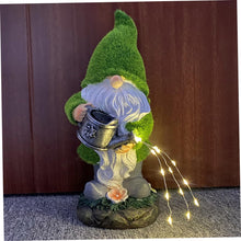 Load image into Gallery viewer, ULTECHNOVO Garden Gnome Solar Lamp Outdoor Lawn Gnome Decoration for Garden Backyard Patio Energy Saving Solar Powered Lighted Statue for Courtyard Lawn Decor
