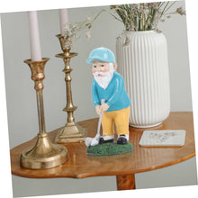 Load image into Gallery viewer, Uonlytech Golfing Gnome Sculpture Creative Resin Ornament for Garden Lawn Patio Funny Outdoor Decoration Eye-catching Lawn Gnome Figurine Housewarming Holidays
