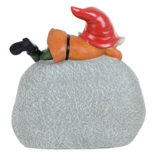 Load image into Gallery viewer, Garden Gnome Welcome Pebble Ornament Novelty Resin Decoration Outdoor - Red Hat
