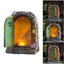 Load image into Gallery viewer, Srliya Solar Light Fairy Garden Miniature Door Sculpture Resin Statue (11 Black [8 Lights]), Srliyawbm5tsnrfq-79
