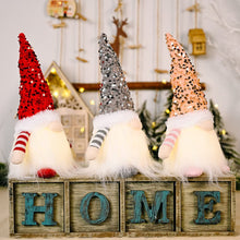 Load image into Gallery viewer, Christmas Gnome Gonks Light Up, Christmas Gnomes Scandinavian Decor Nordic Lights, Xmas Decorations Funny, Christmas Light Up Ornaments Indoor Plush Santa (D)
